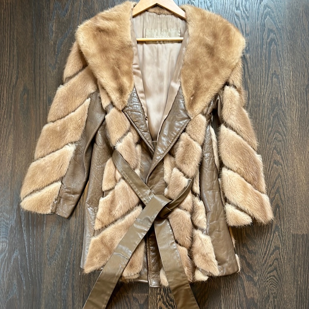 Autumn Haze Mink Coat; vintage 70s (size s/m)